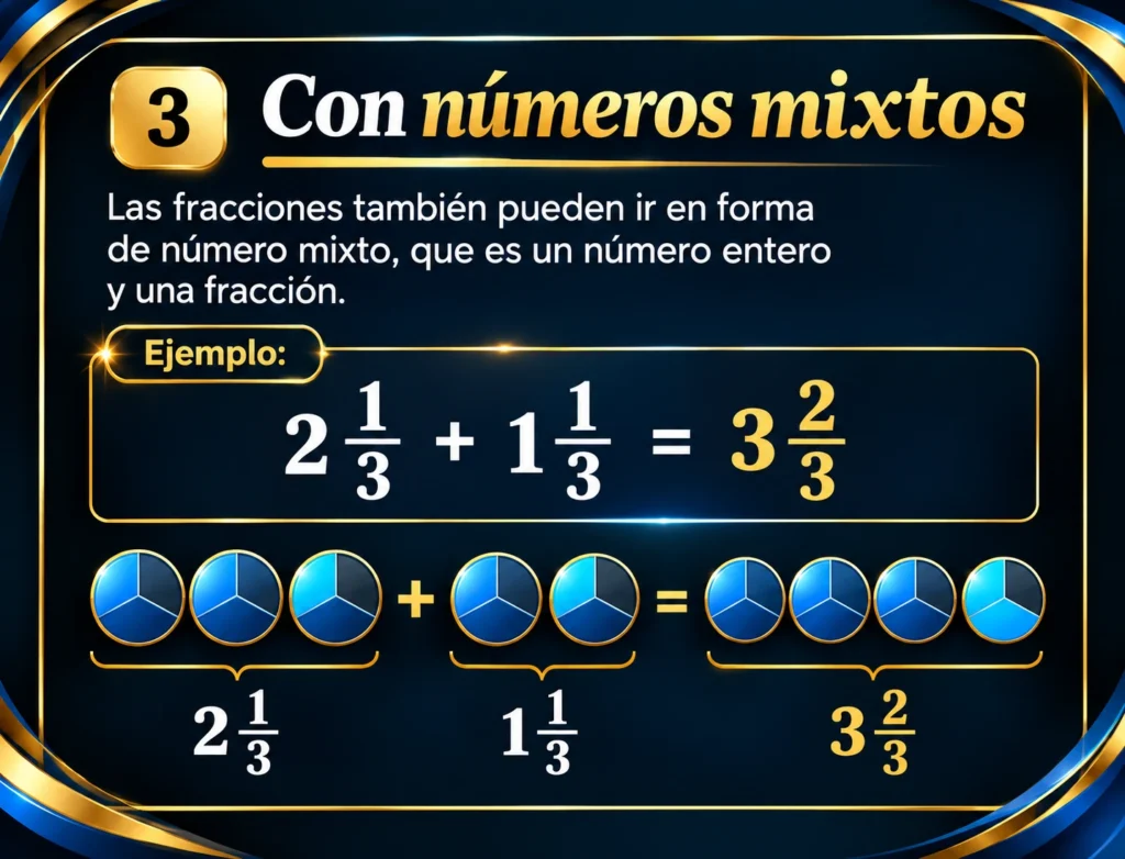 Con tres fracciones