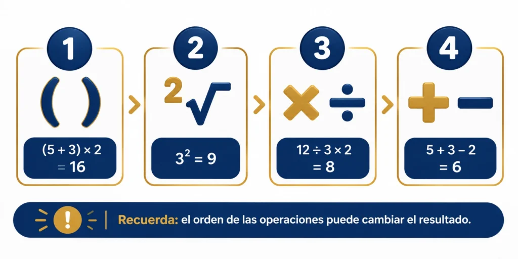 Aritmética 4 En qué orden se resuelven las cuentas