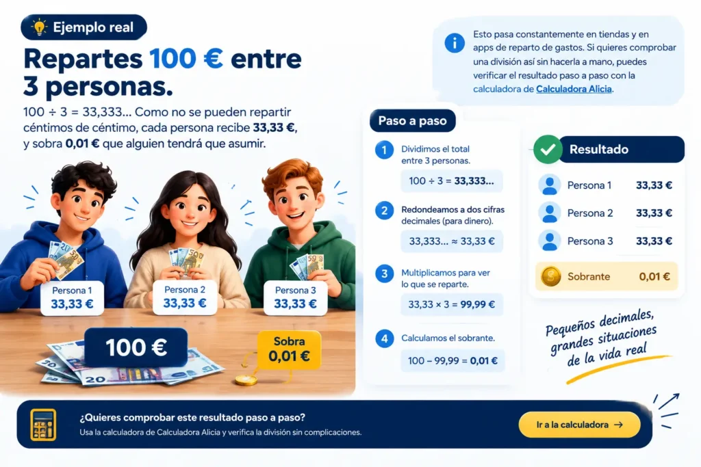 ¿Y si la división no sale exacta